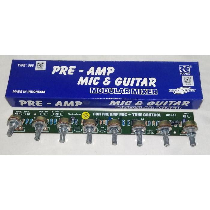 KIT RANIC KIT TONE CONTROL PRE-AMP MIC & GUITAR MODULAR RE.161-598