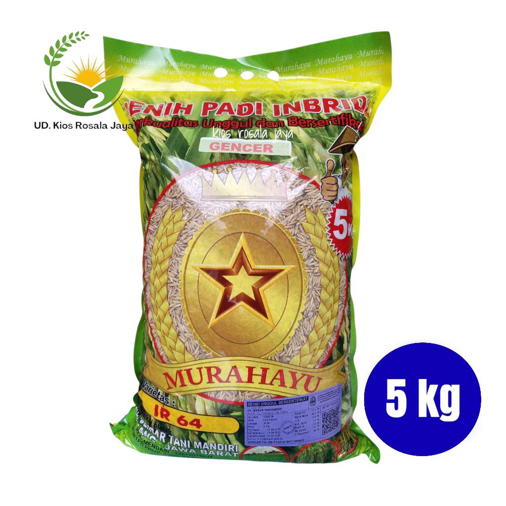 Benih Padi IR 64 Gencer Kemasan 5 kg