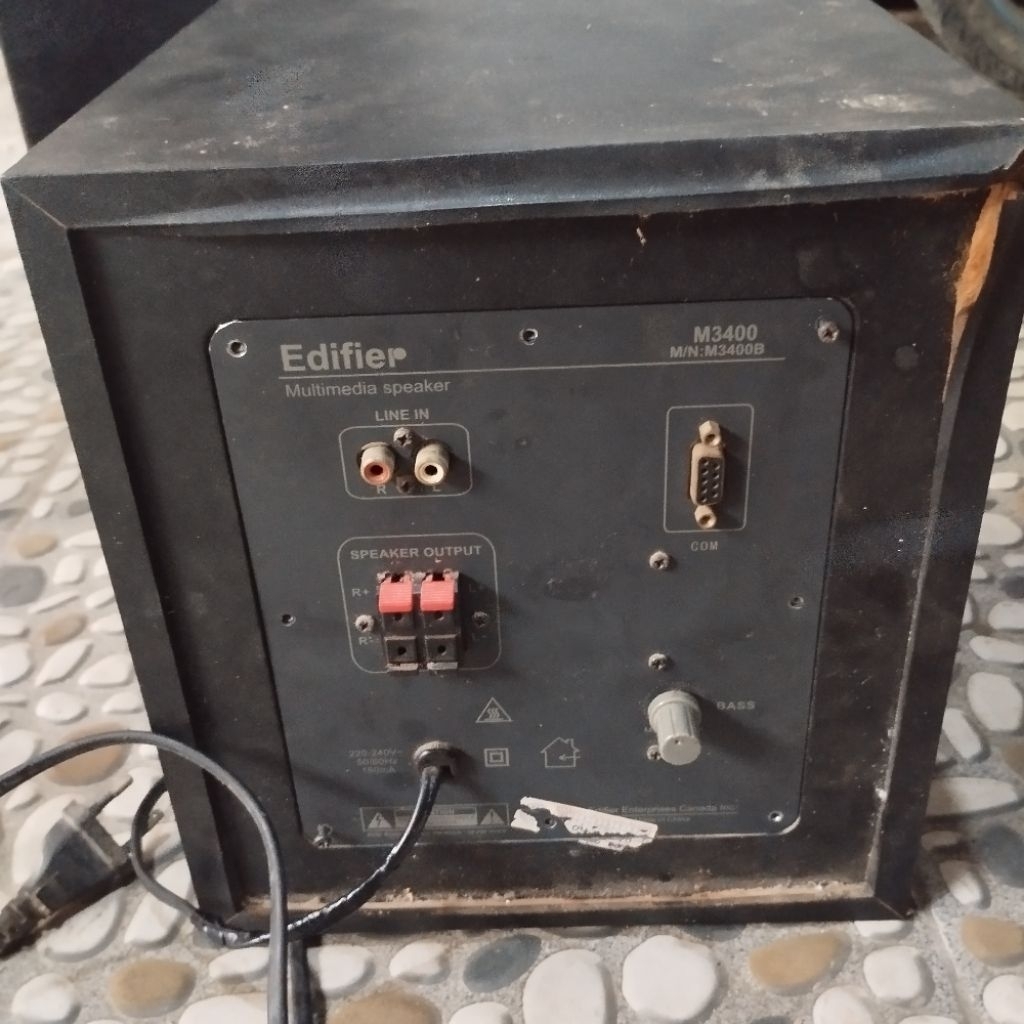 box subwoofer aktif bekas edifire m3400 6 inc