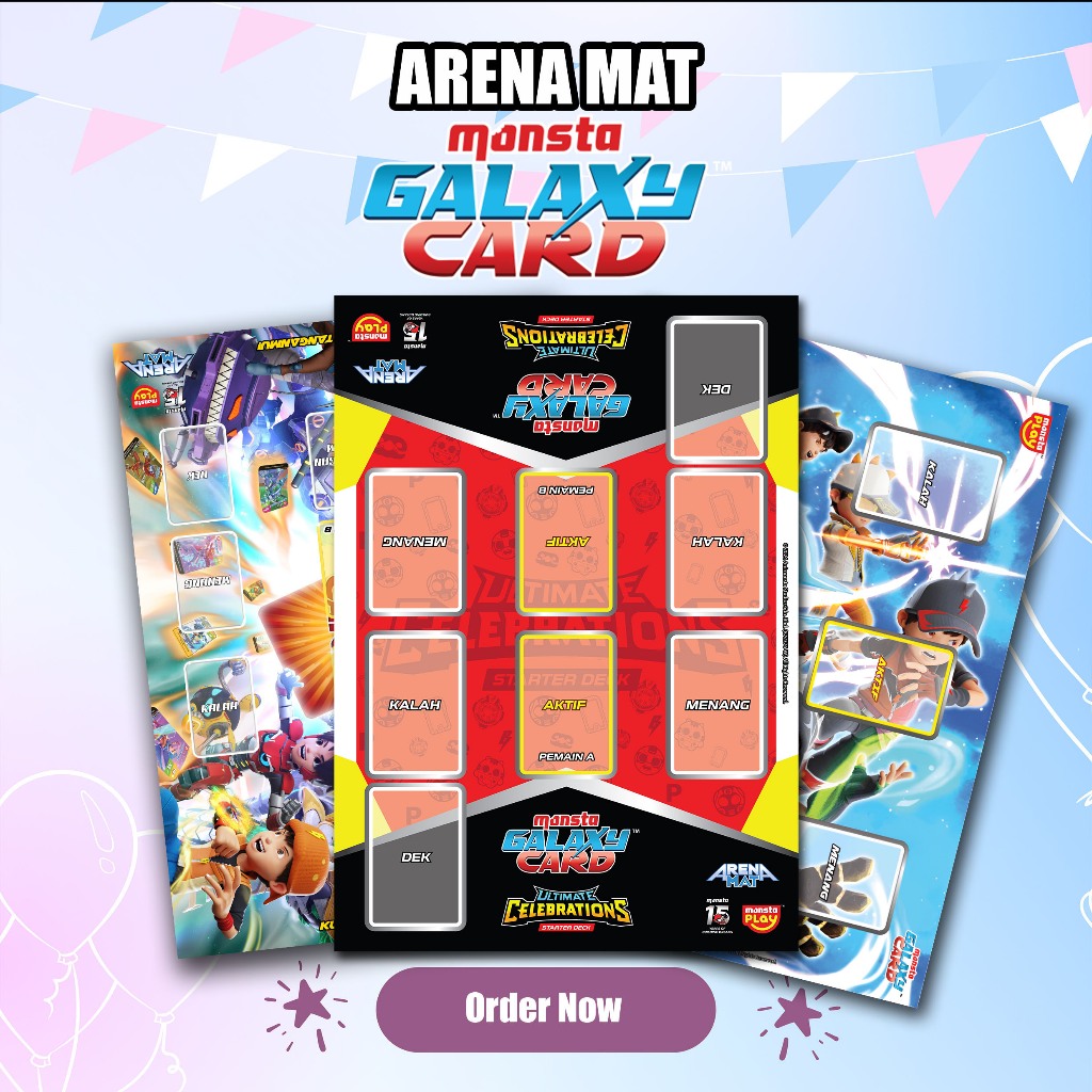 Arena Mat Boboiboy Galaxy Monsta Card (MGC),Arena Bermain kartu boboiboy Monsta Galaxy cardBahan Art