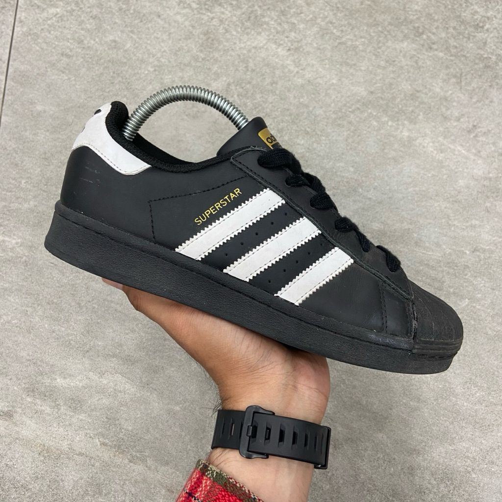 [Size 39] Rare Adidas Superstar J Core Black White Leather (EG4959) Second Kondisi Mulus Nominus. Ha