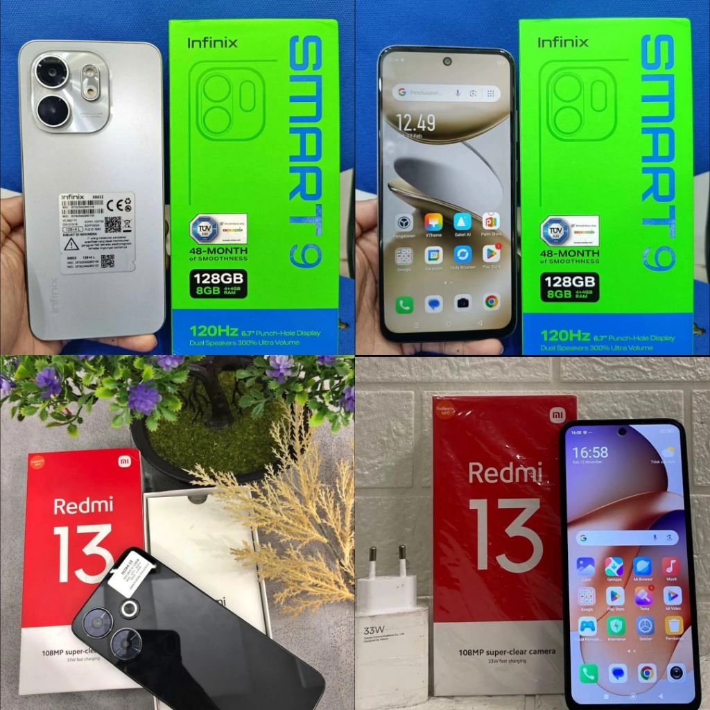 Hp Second - infinix smart 9 4/64 - Redmi 13 8/128 8/256