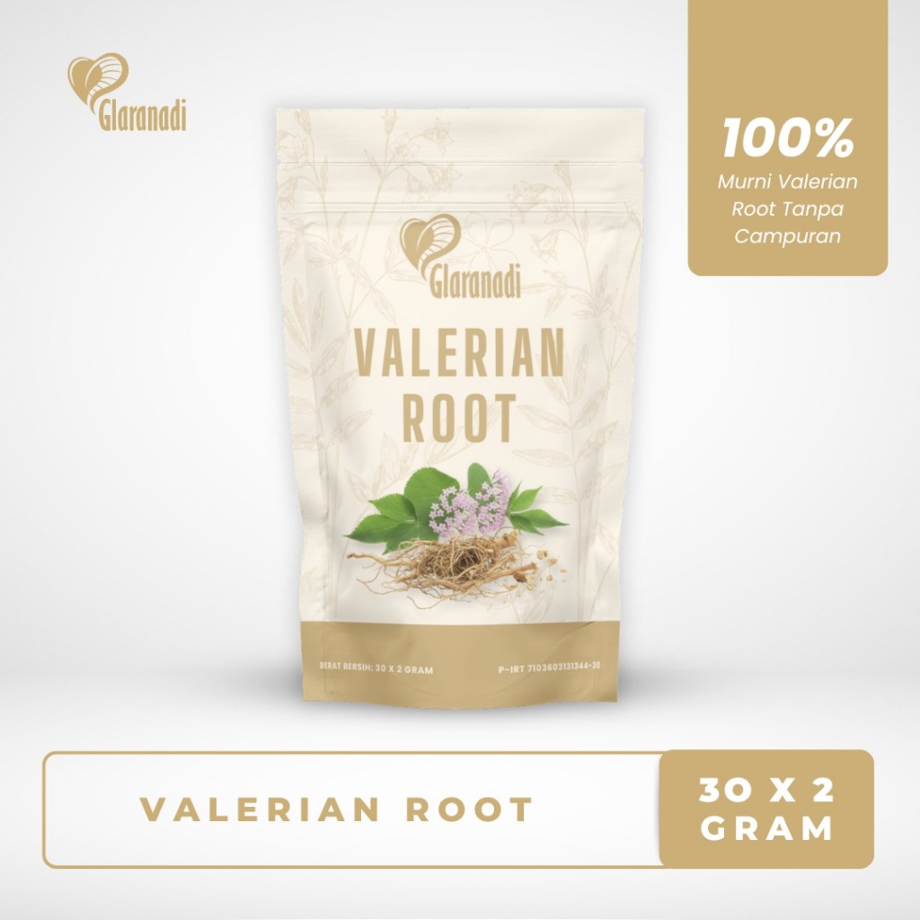 GLARANADI - Teh Insomnia & Mempermudah Tidur / Akar Valerian (Pure Valerian Root) 30 x 2 gram