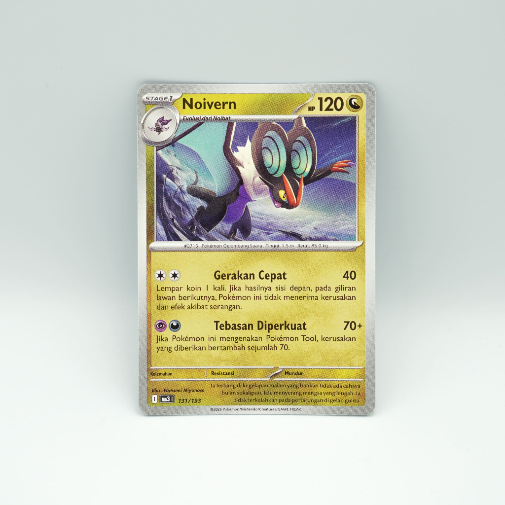 Kartu Pokemon TCG Noivern MA3 131/193 Impian Mega EX