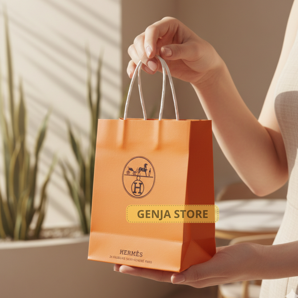 Paper Bag Hermes 2 Sisi Tas Kado Hadiah Hampers Ukuran Small Kecil
