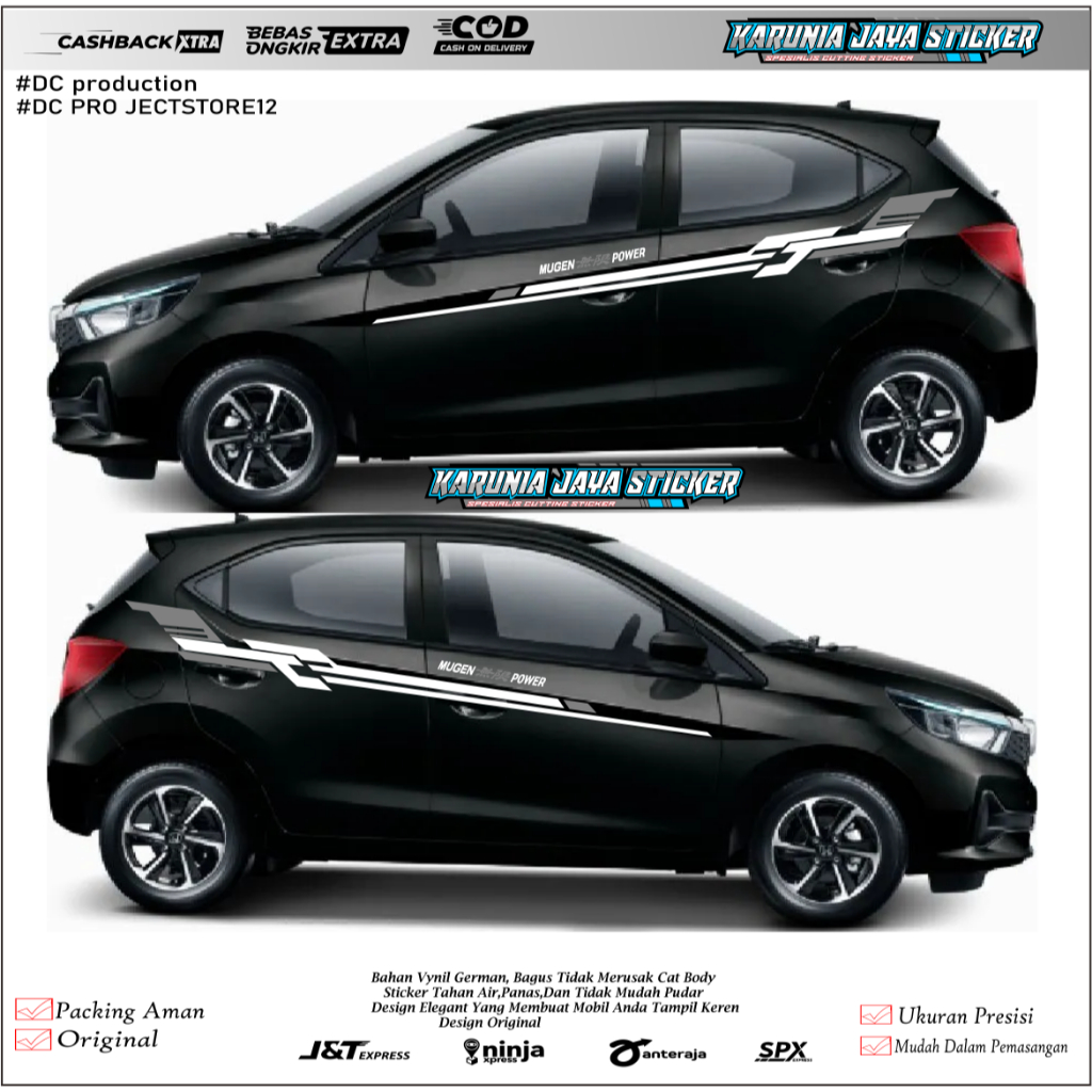 RIO stiker mobil brio list keren stiker mobil HONDA BRIO RS