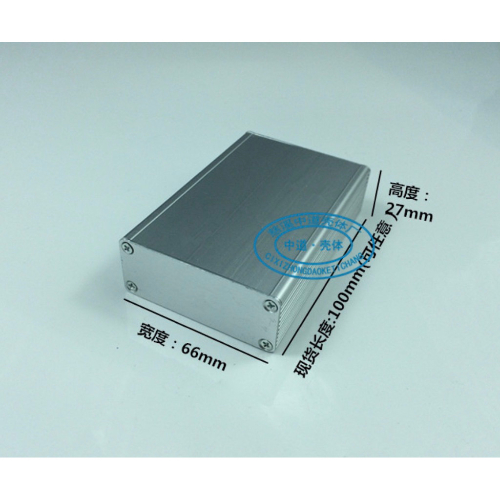 Box projek allumium 27 x 66 x 100 mm