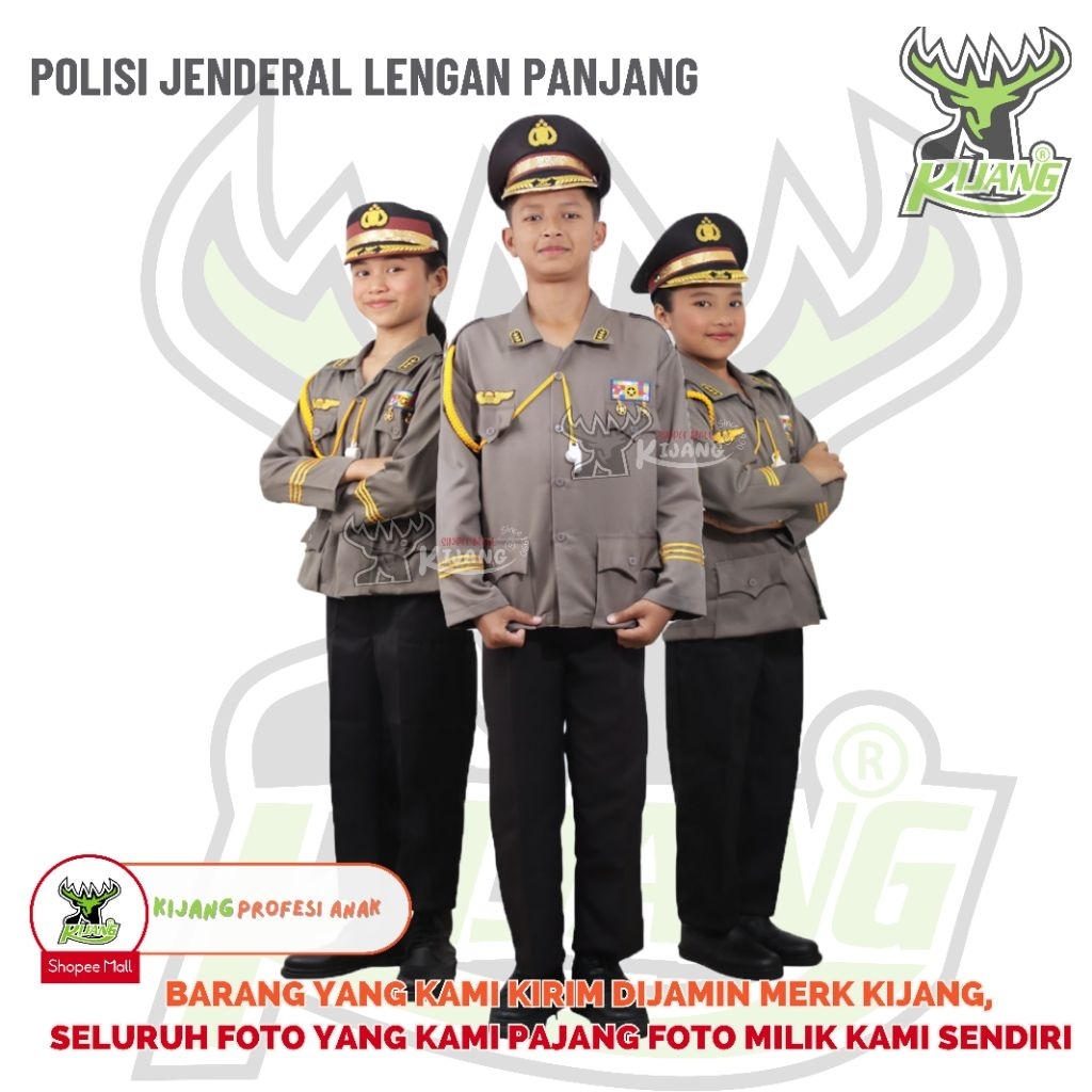 KIJANG POLISI TANGAN PANJANG (KOMBI) BISA UNTUK LAKI-LAKI DAN PEREMPUAN MERK LEGENDARIS PELOPOR BAJU