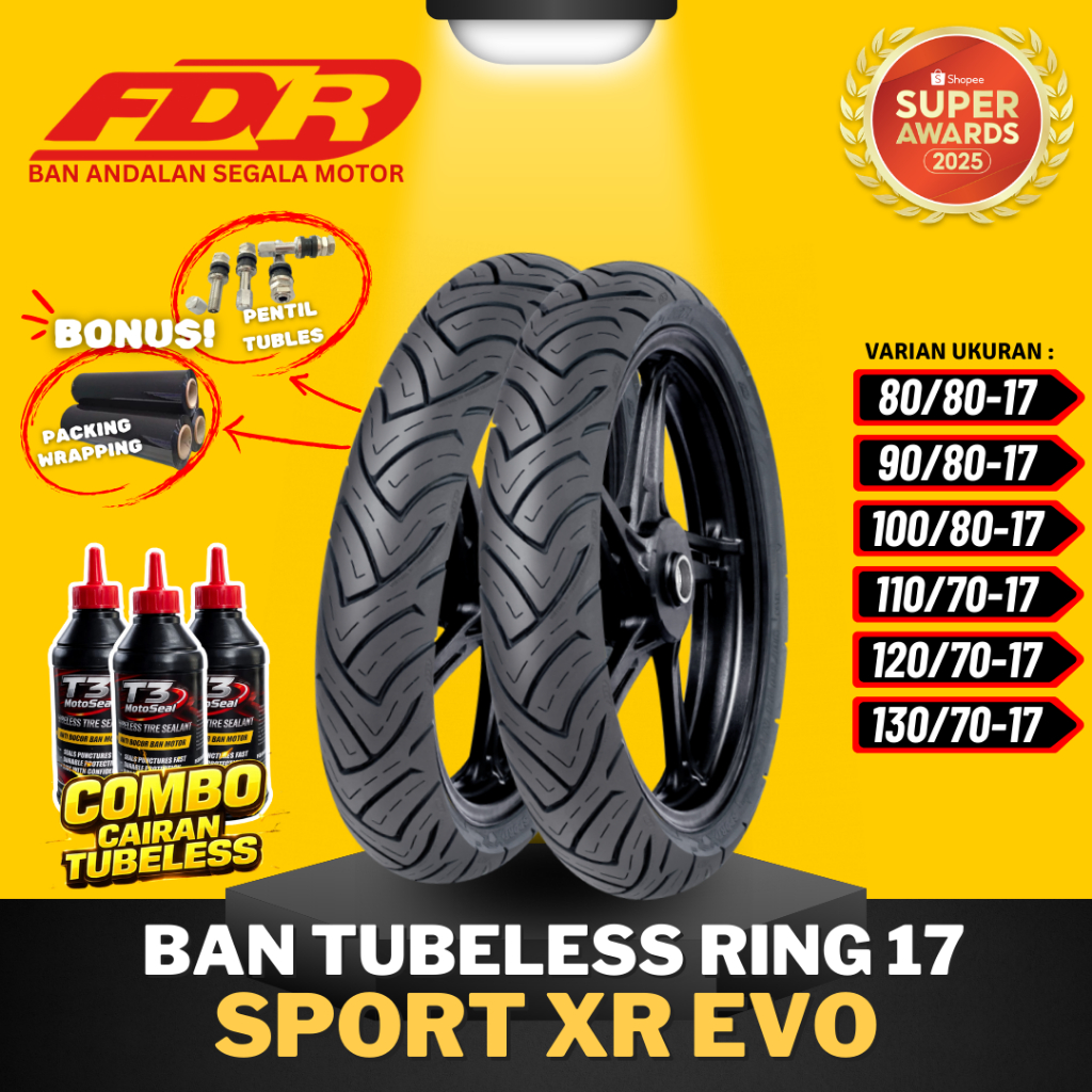 [READY COD] BAN FDR SPORT XR EVO RING 17 / ( 80/80-17 / 90/80-17 / 100/80-17 / 110/70-17 / 120/70-17