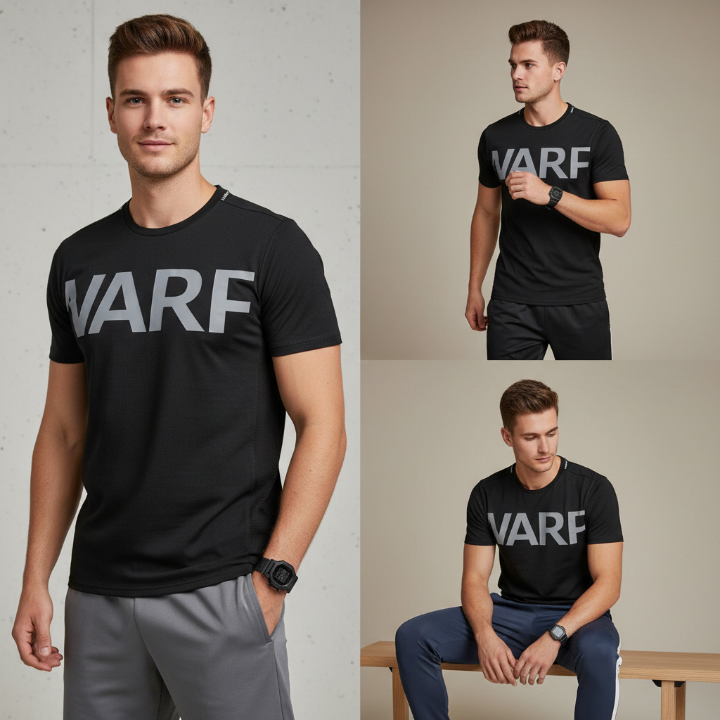 Kaos Pria Bahan Katun Polyester THE WARP BY ENNERRE Spell Out Keren Size L-XL