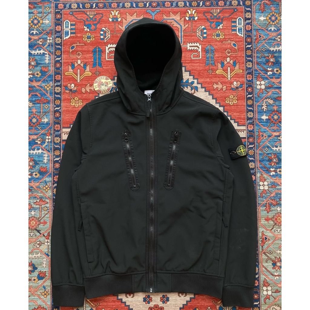 soft shell stone island junior black
