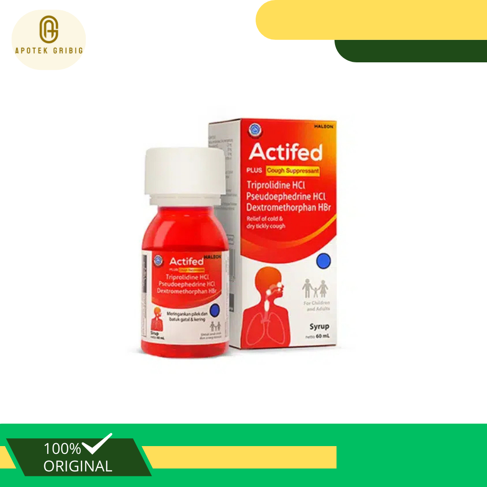 Actifed Obat Batuk Flu -  Meredakan Batuk berdahak, Kering, Pilek Alergi