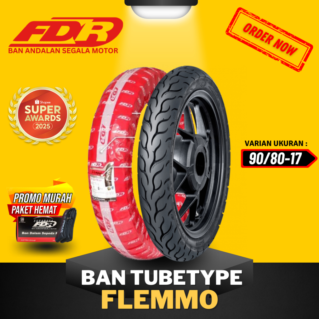 [READY COD] BAN FDR FLEMMO TUBETYPE 90/80-17 RING 17 / BAN FDR TUBETYPE FLEMMO TT RING 17 ( 90/80-17
