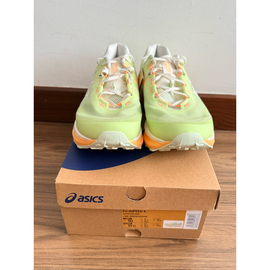 NEW sepatu trail run asics fujispeed4 us10/eur44. baru. original