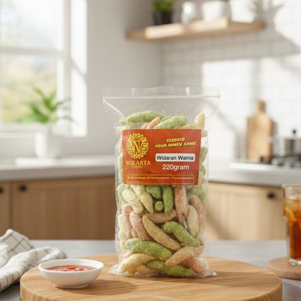 WIDARAN WARNA widaran gabus warna warni kembang gula gabus manis 220 gram snack camilan kiloan