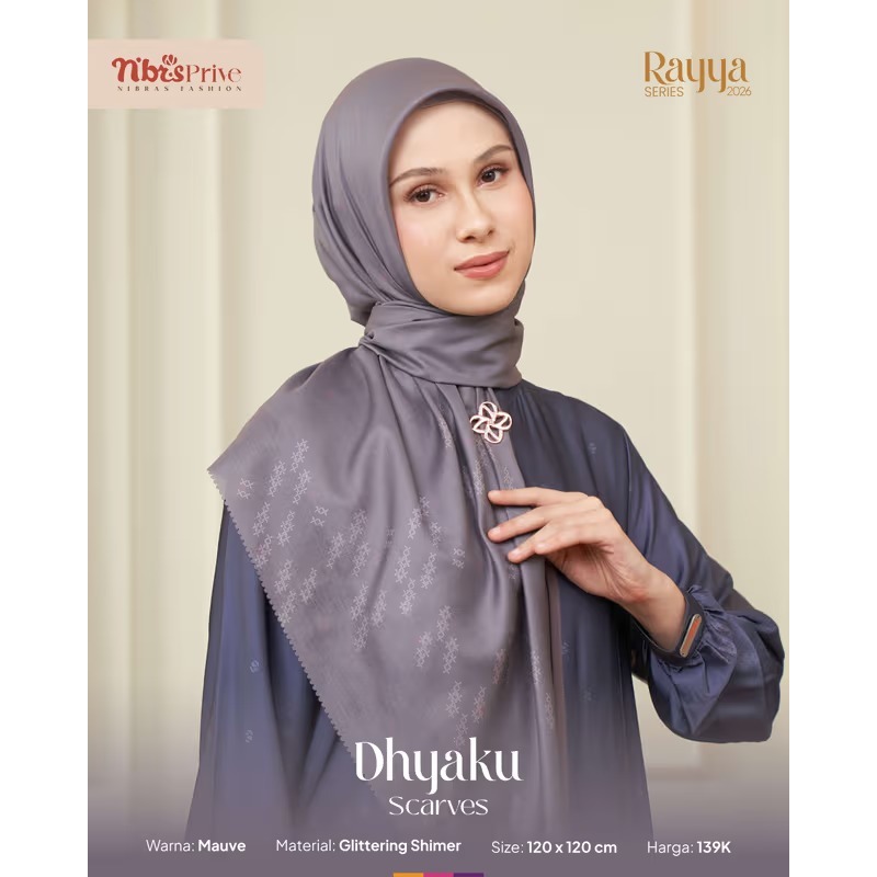 Hijab Nibras Terbaru DHYAKU HIJAB Persegi Motif Kerudung Segiempat Terbaru Nbras Hijab
