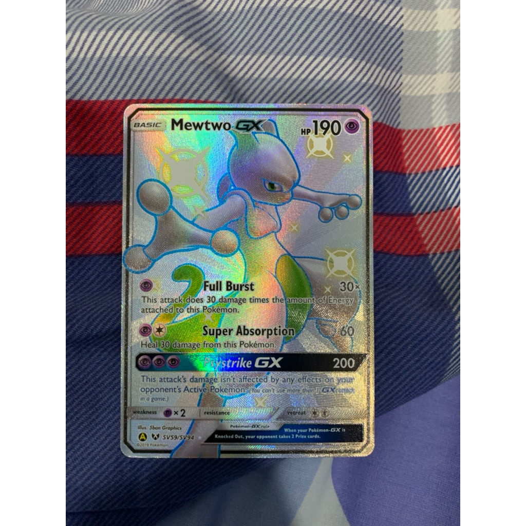 Pokemon shiny mewtwo gx kondisi NM