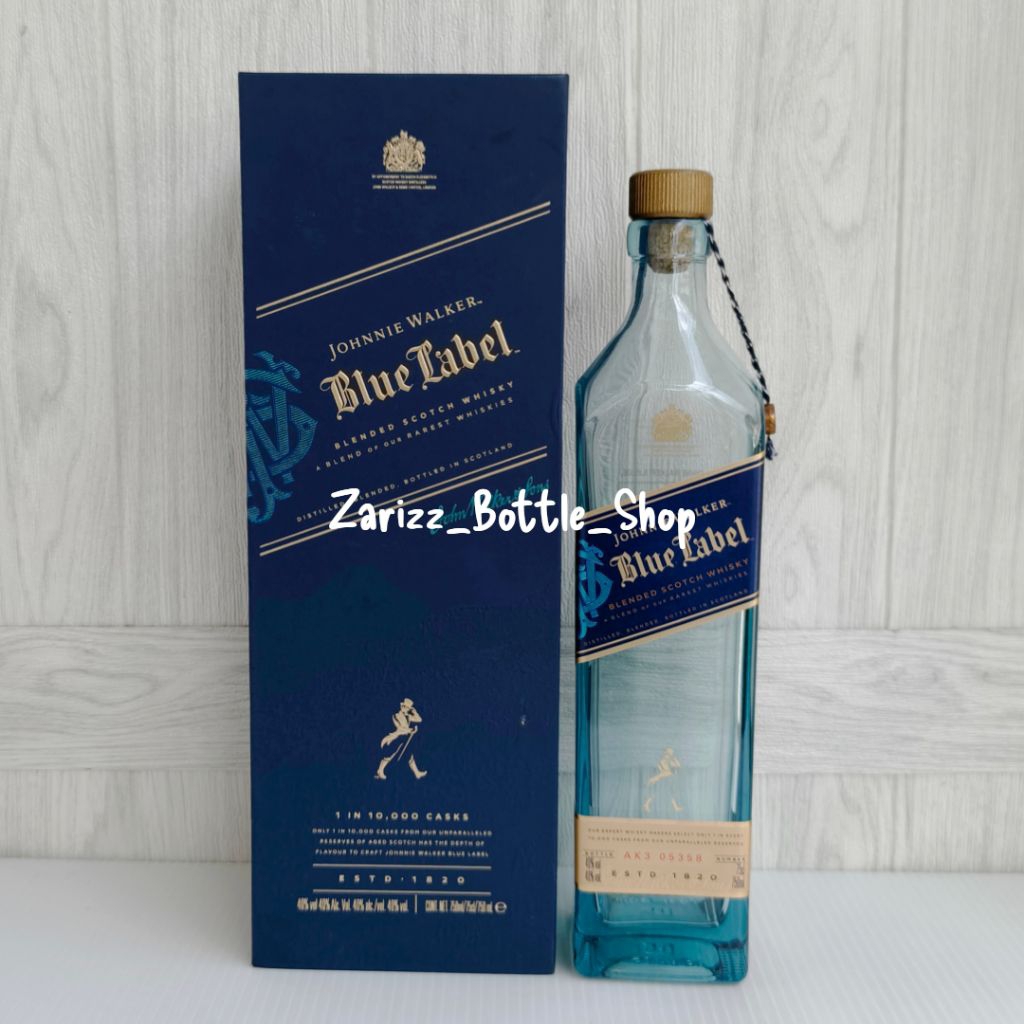 Botol Kosong JW Blue Label 750ml + Box