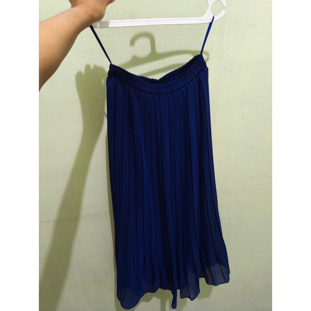 rok skirt uniqlo navy