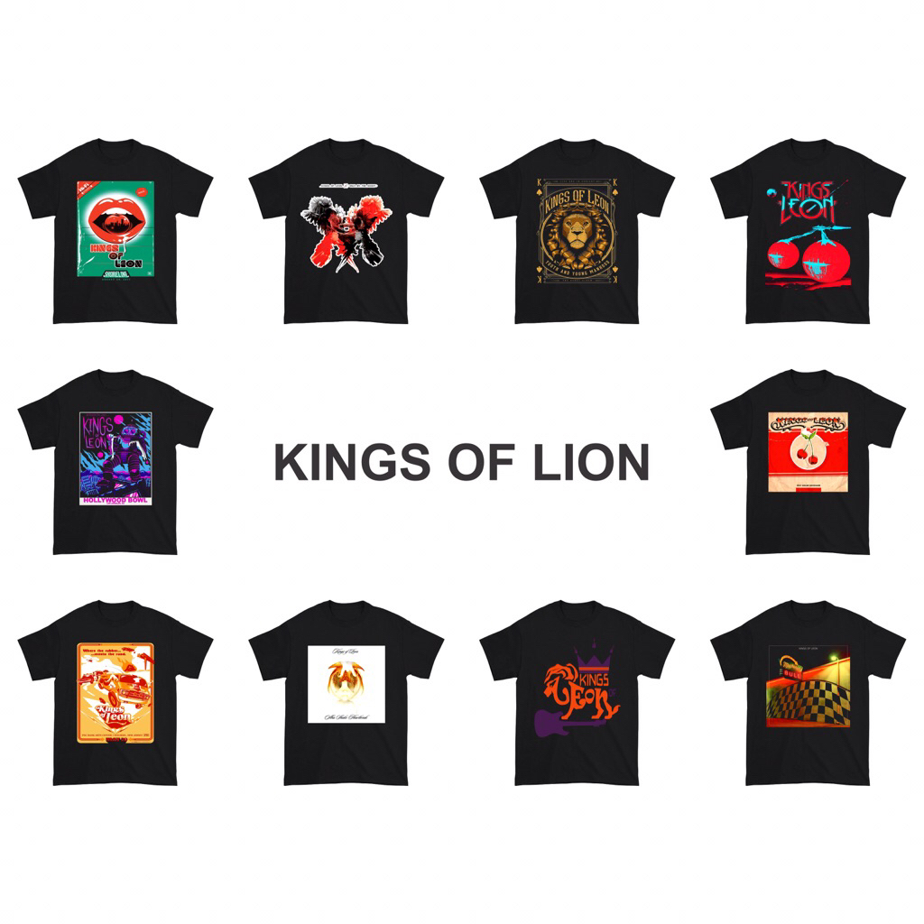 Kaos Kings Of Lion Band Music | Baju Kings Of Lion Band Musik | T-Shirt Vintage Band | Kaos Pria dan