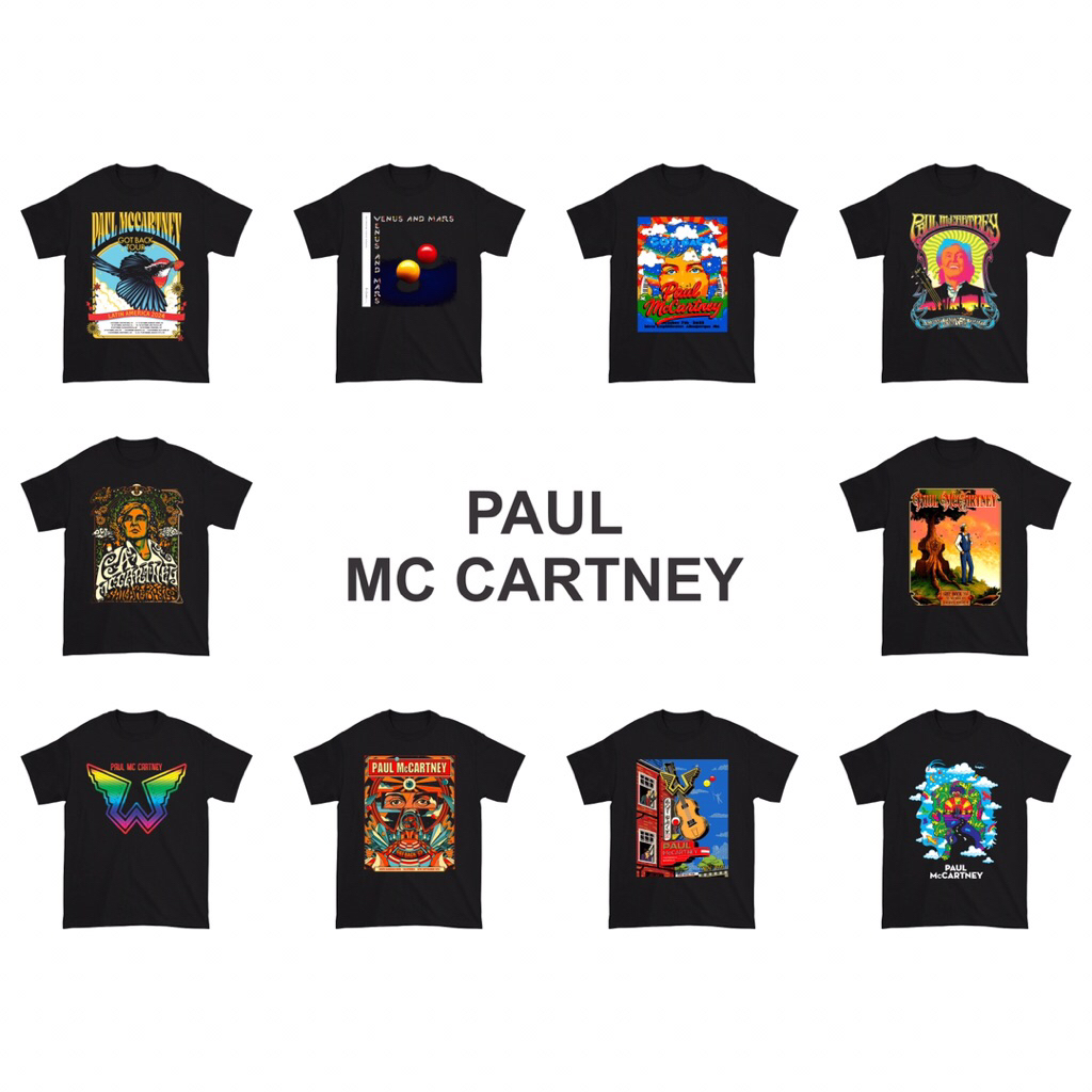 Kaos Paul Mc Cartney Band Music | Baju Paul Mc Cartney Band Musik | T-Shirt Vintage Band | Kaos Pria