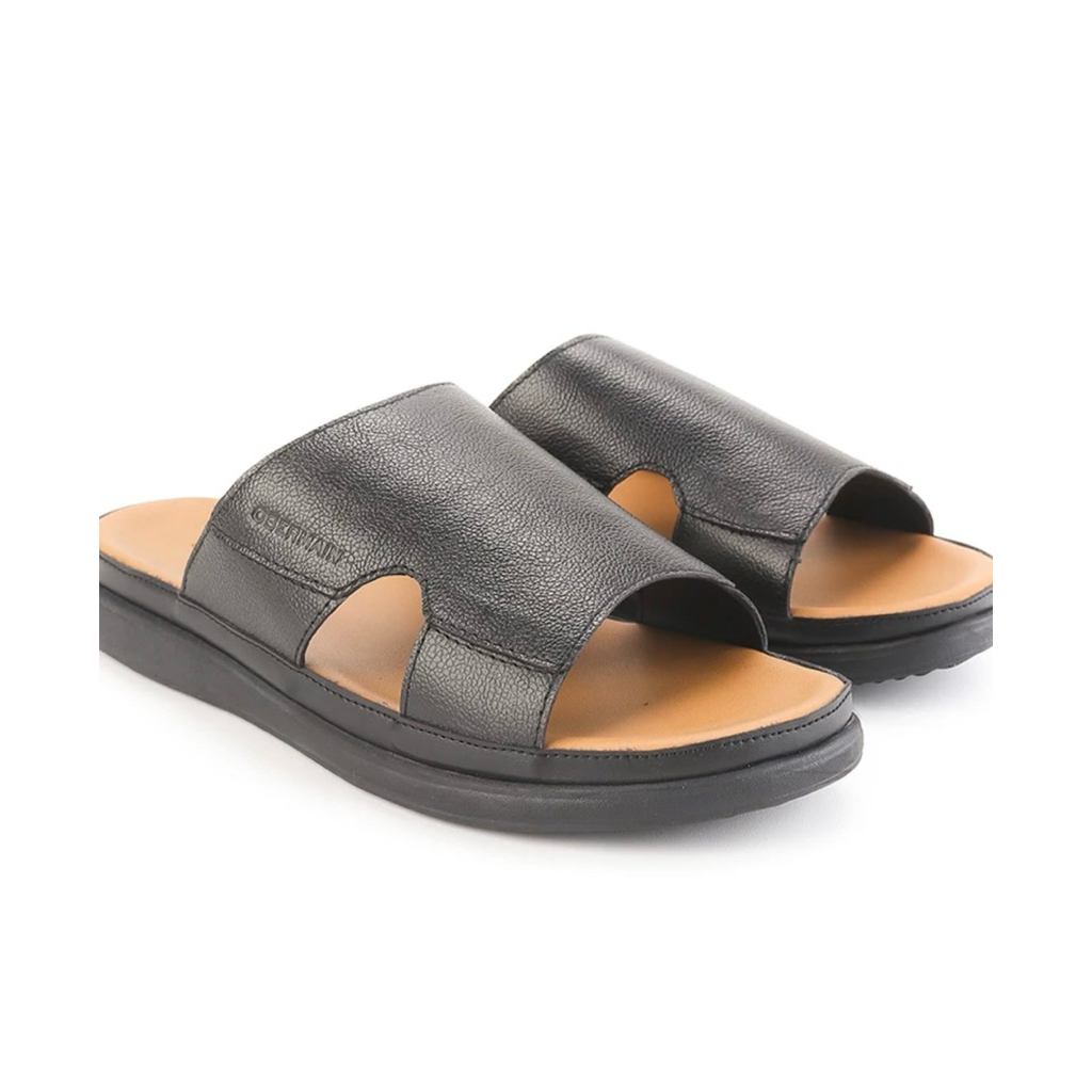 Sandal Slide Pria Obermain Original - Leather
