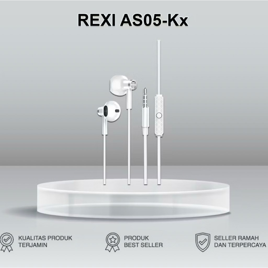 Rexi AS05-K Earphone Wired BASS STEREO ,Headset Wired Bass AS05kx