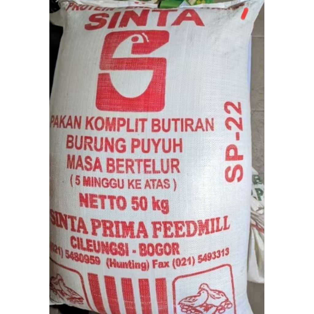 Pakan Puyuh Petelur SINTA SP 22