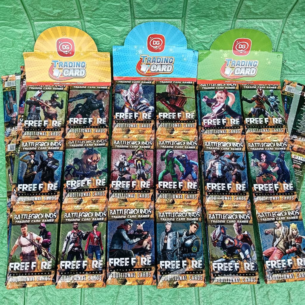 12 Sachet Kartu FF ML Naruto Boboi Boboiboy Baraju Mansta OnePiece Roblox Trading Card Game Grosir