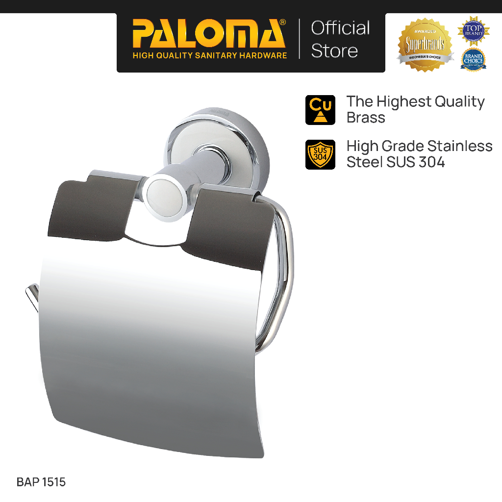 PALOMA BAP 1515 Tempat Tissue Toilet Holder Tisu Gulung Roll Kamar Mandi Wall Dinding Brass Kuningan