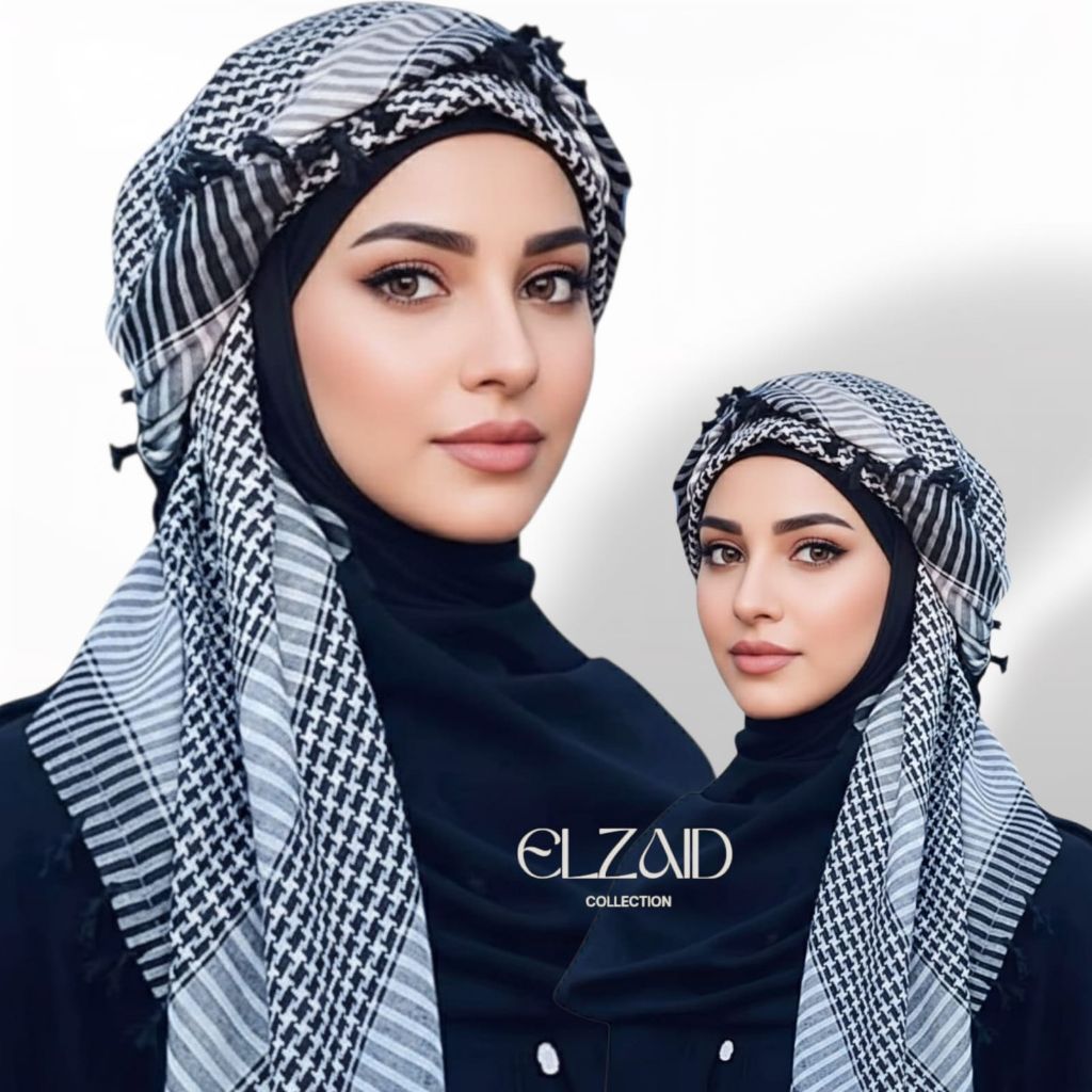 Sorban Rumbai Motif Terbaru/Sorban Palestine Terbaru/Sorban Hijab/Sorban Ronce Unisex Stylish