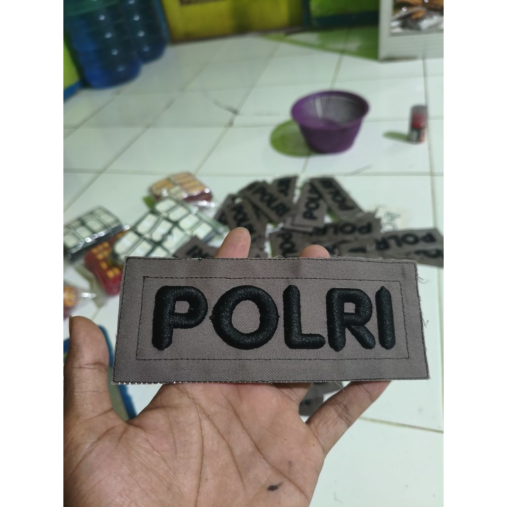 bordir nama polri timbul