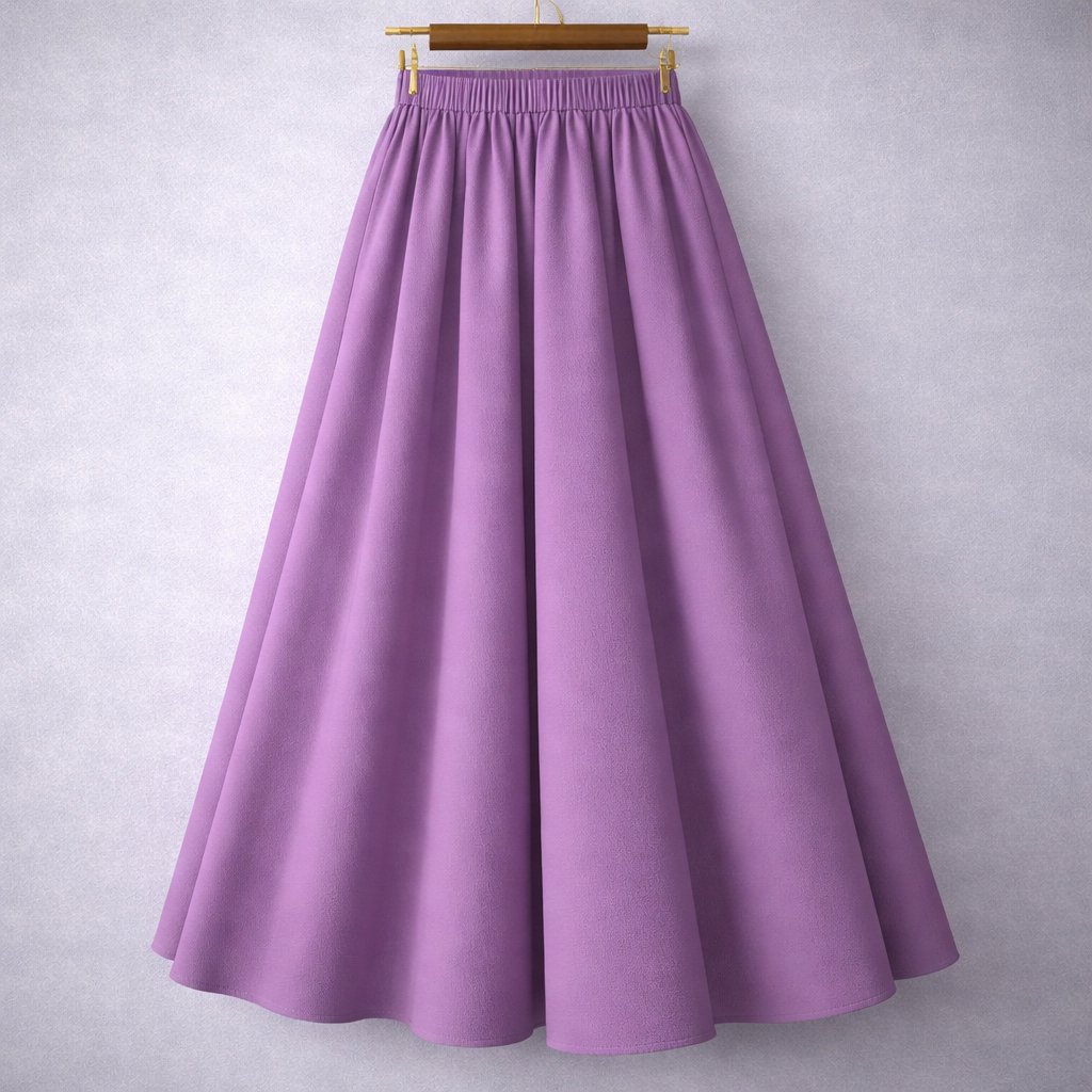 Rok Panjang Wanita WOLFIS Polos Premium Ada Saku Kantong Lebar Payung Flowy Jumbo Bahan Tebal Formal Kerja Kuliah Casual Muslimah by KaRINA