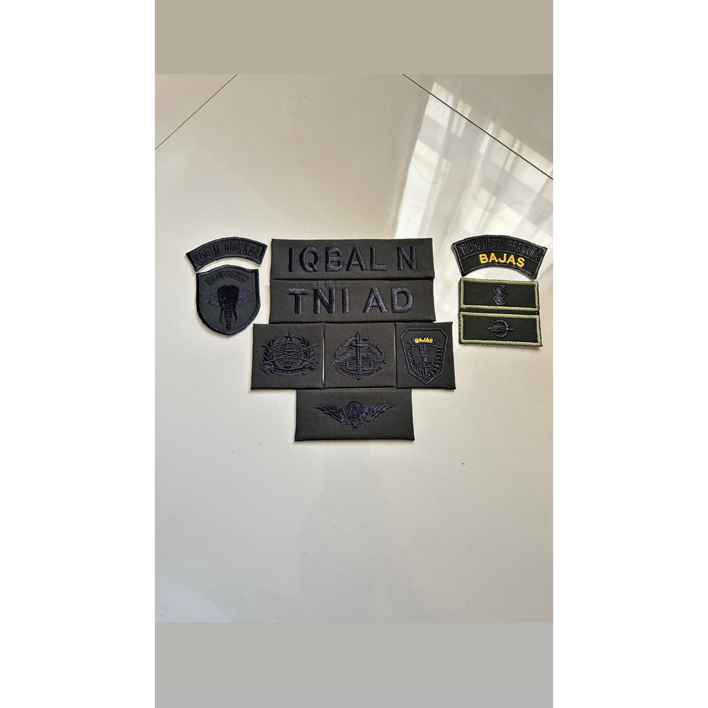 BORDIR  TNI AD Malvinas mika perkeras