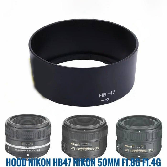 Sigma Space - Lens Hood Nikon Hb47 Hb-47 50Mm F1.4G F1.8G Lensa Yongnuo 50 Mm 35Mm