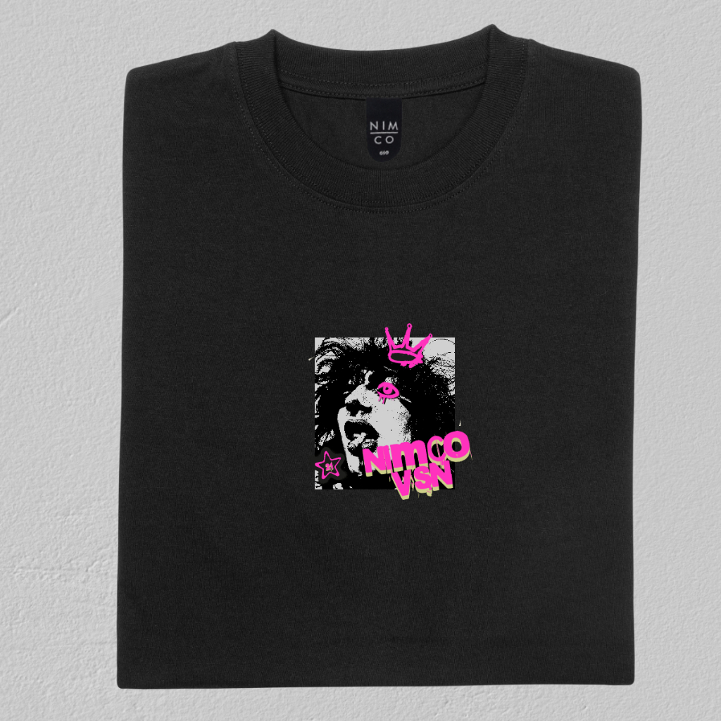 Kaos Nimco Vision 007 S21 Hitam text Nimco Magenta - Kaos pria distro original 100%
