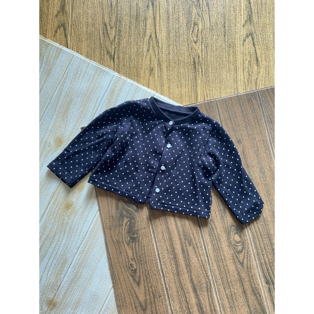 auther jeket  atasan anak cewe perempuan polkadot branded COMME CA ISM Size 80