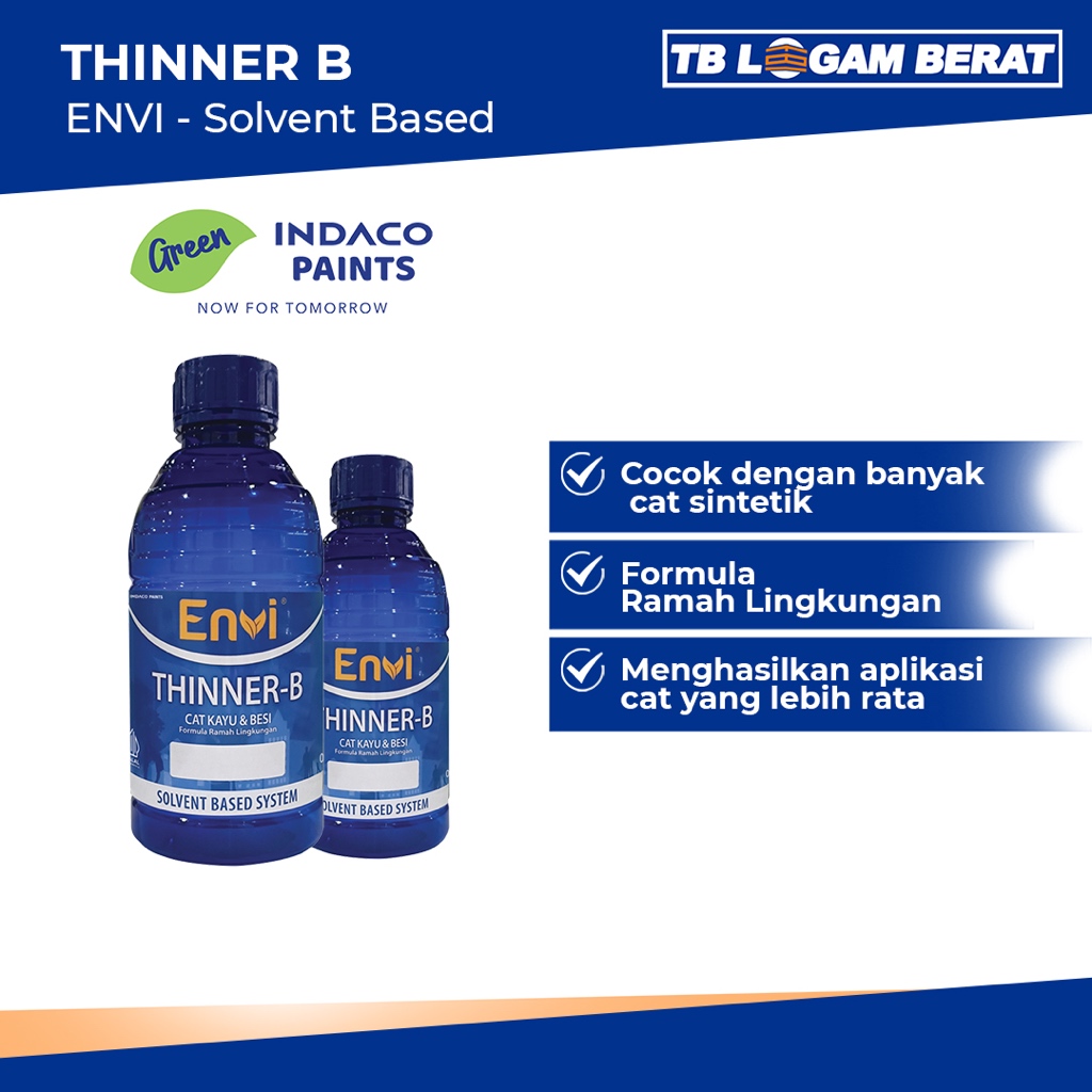 ENVI Thinner B 0.5 dan 1 Liter Cat Kayu dan Besi Formula Ramah Lingkungan