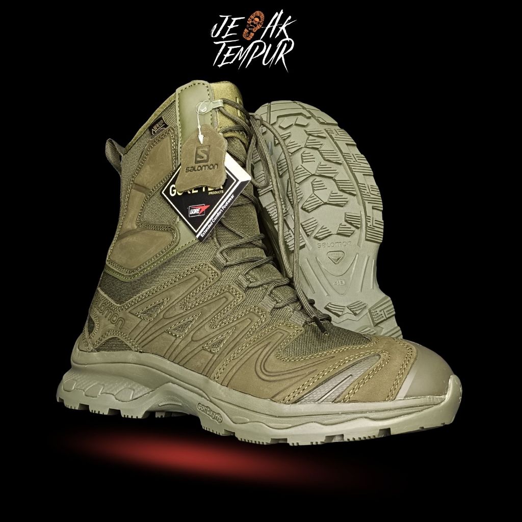 Sepatu Tactical PDL Army Hijau Green Boots Salomon 8 Inch