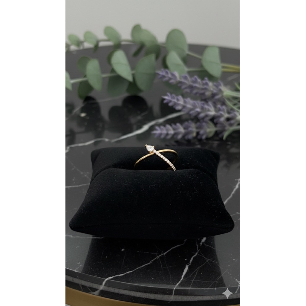 cincin SILANG PERMATA 8k UBS GOLD Toko mas murni Kedungwaringin