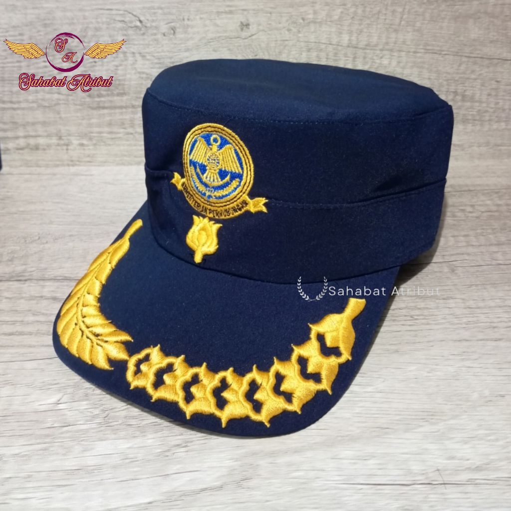 TOPI KEMENHUB 3D FREE NAMA - TOPI KOMANDO KEMENHUB GOL 3 - TOPI KEMENHUB MELATI SATU