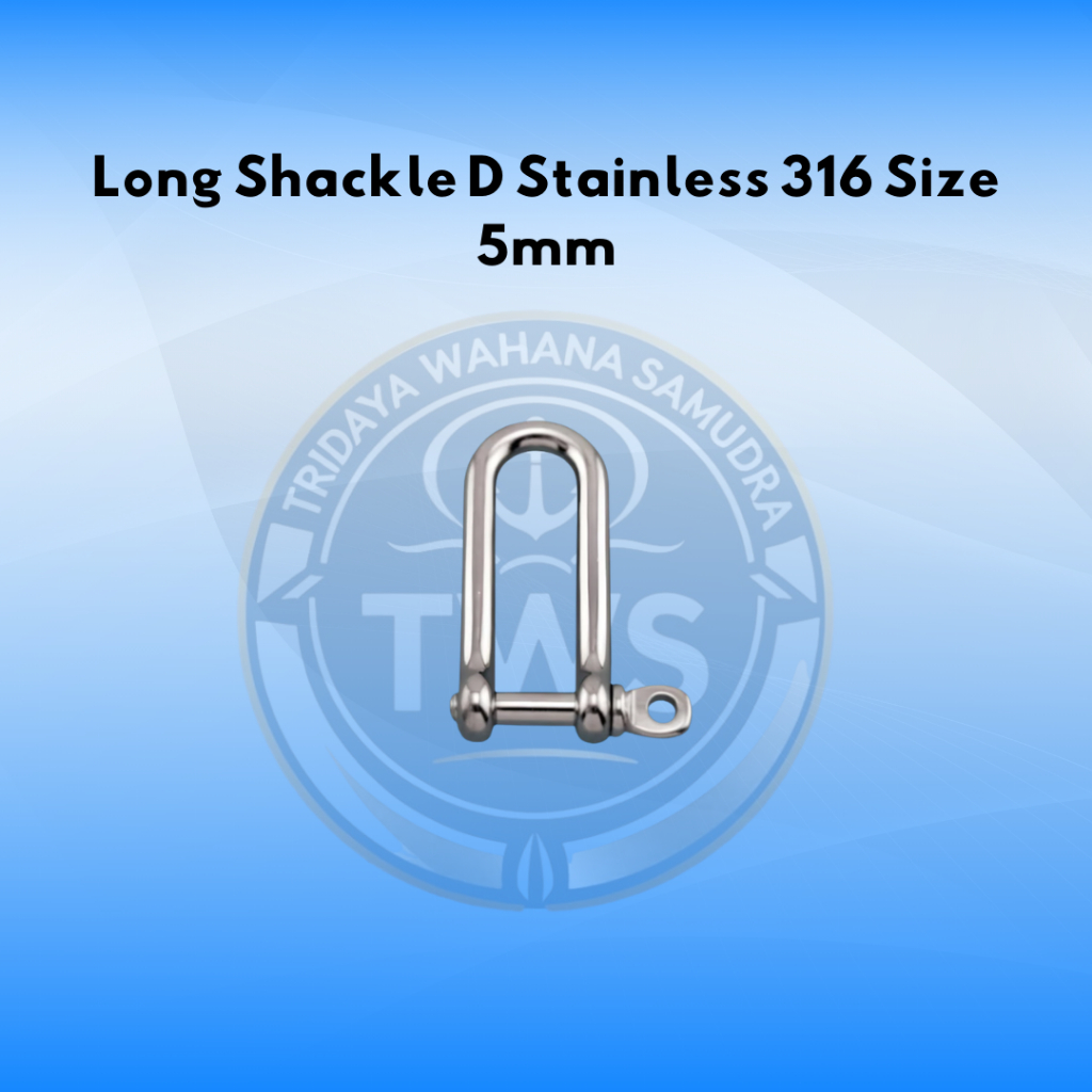 Long Shackle D Stainless 316 Size 5mm