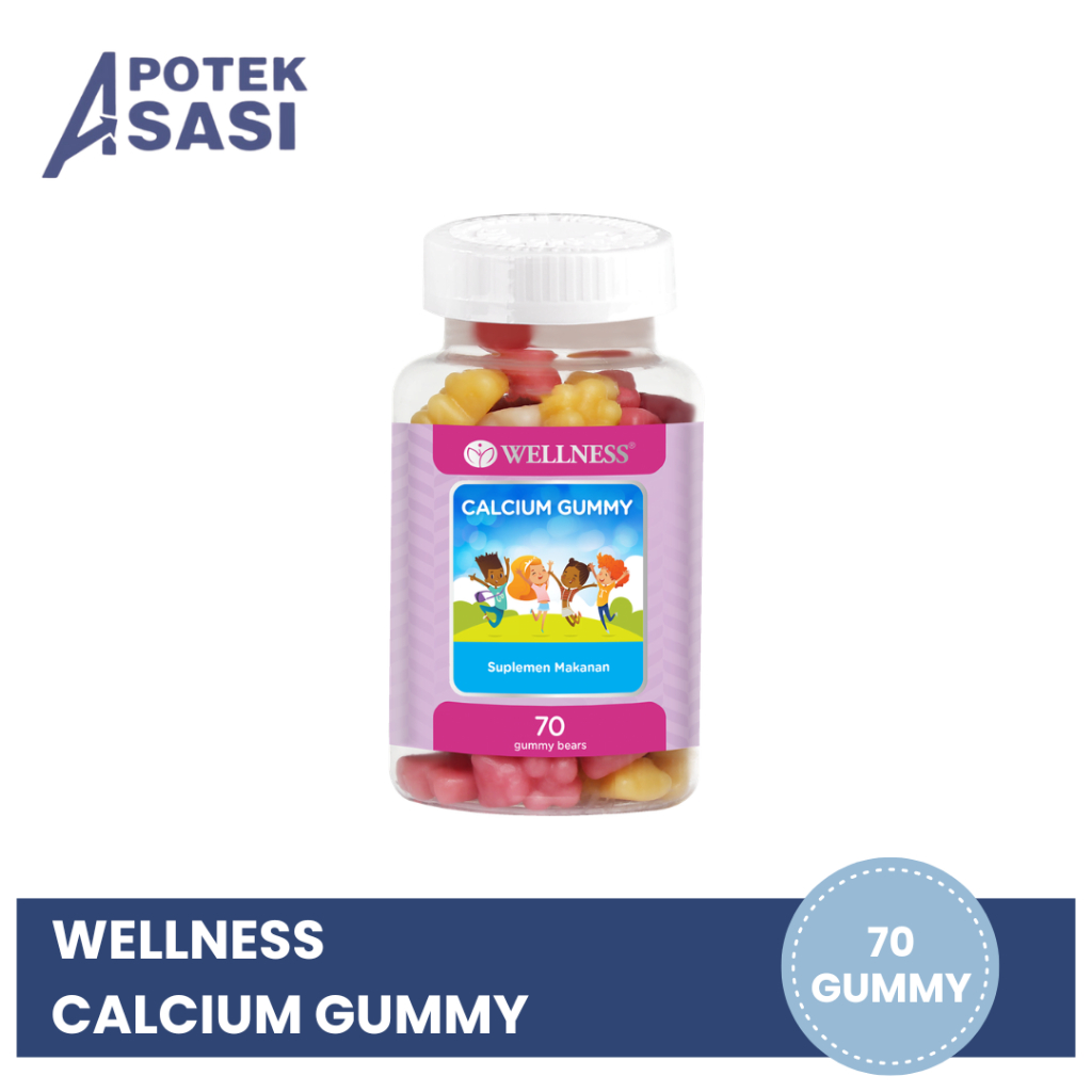 Wellness Calcium Gummy Anak - 70 Gummy Dengan Vitamin D3
