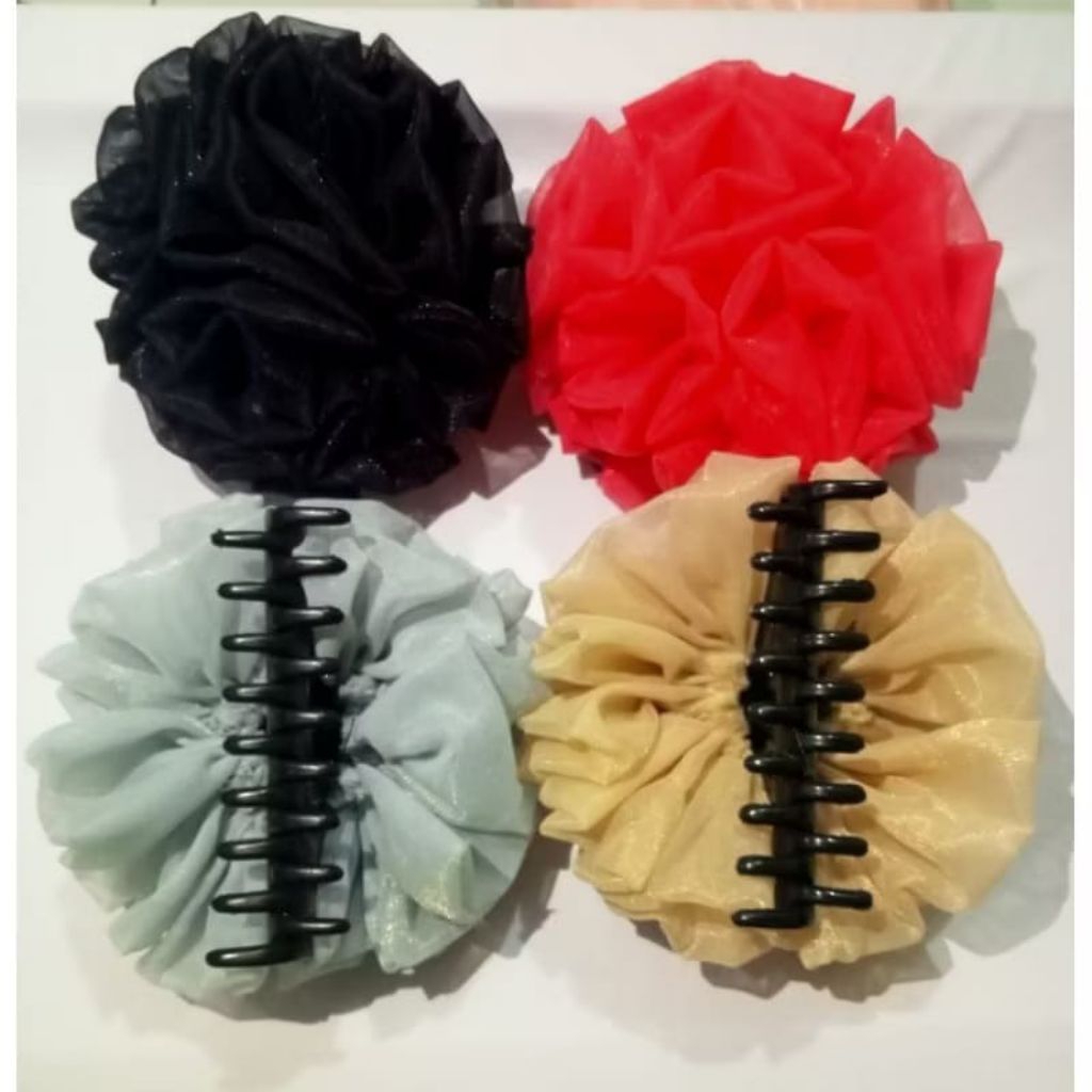 jepit hijab mawar  anti pusing/cepolan rambut hijab mawar