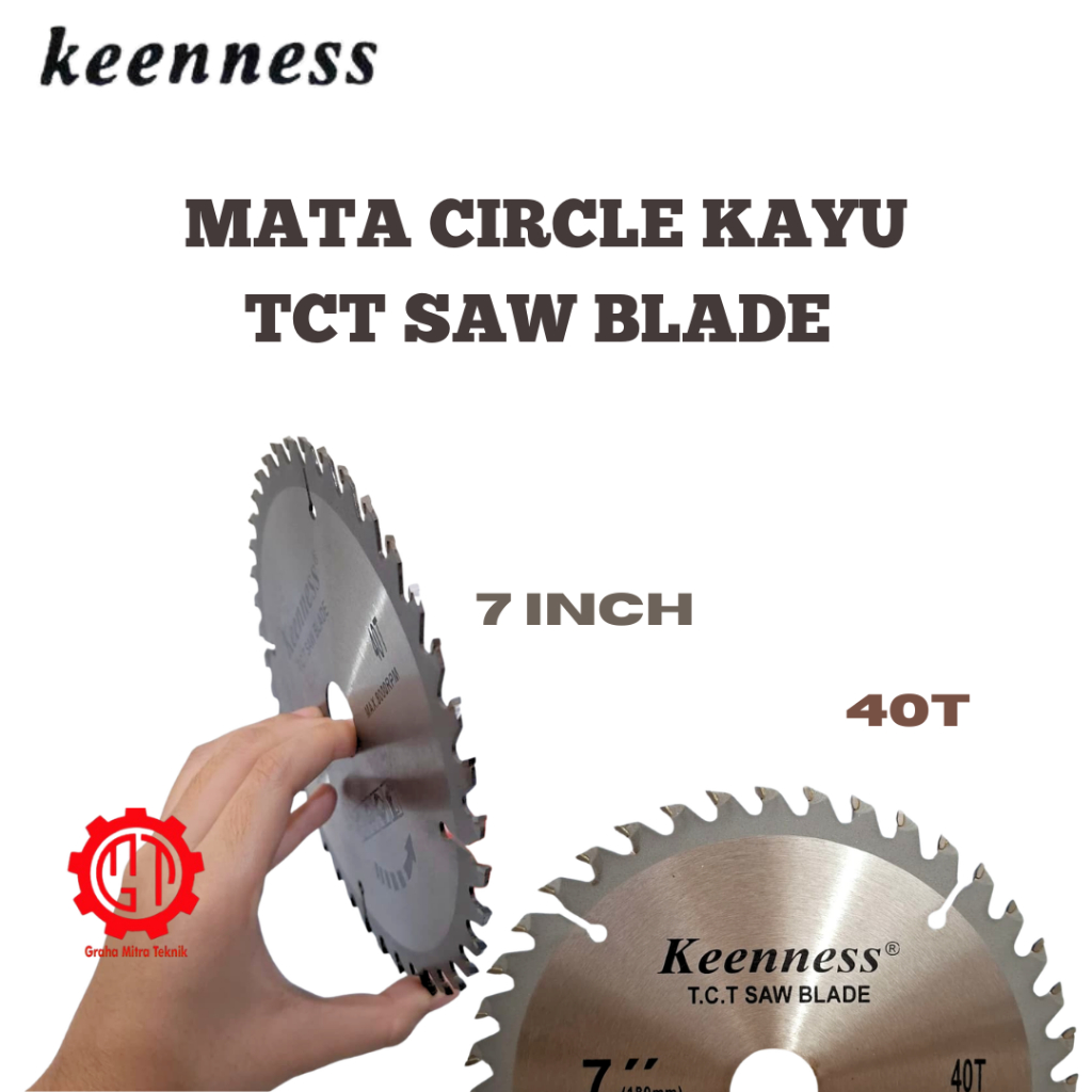 KEENNESS Mata Pisau / Mata Gerinda Kayu 7 Inch 40T