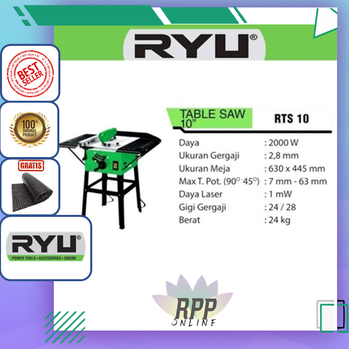 RYU RTS 10" Mesin Gergaji Meja Potong Kayu Table Saw RTS10 RYU