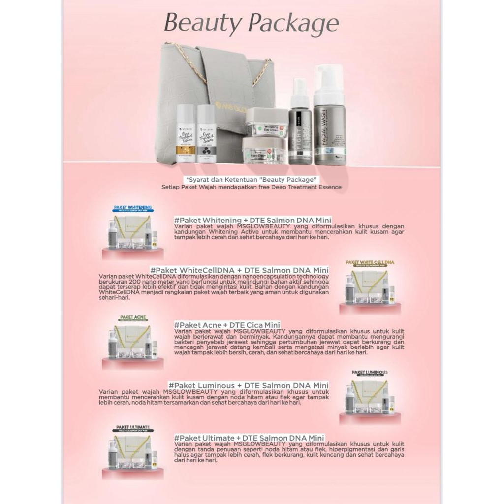 (ECER) MS GLOW BEAUTY ORIGINAL | PAKET WAJAH | SERUM | SABUN WAJAH | KRIM SIANG | KRIM MALAM | RED J