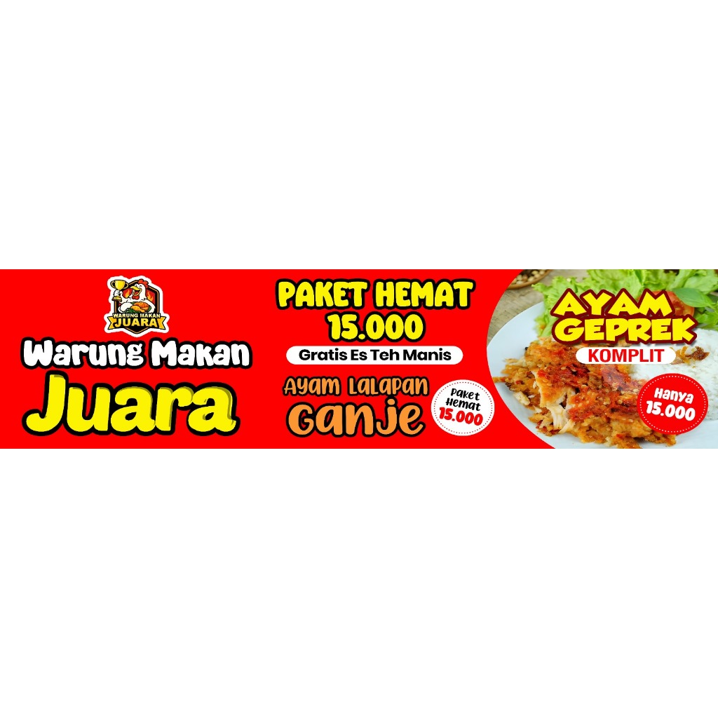 Spanduk Ayam Geprek Juara