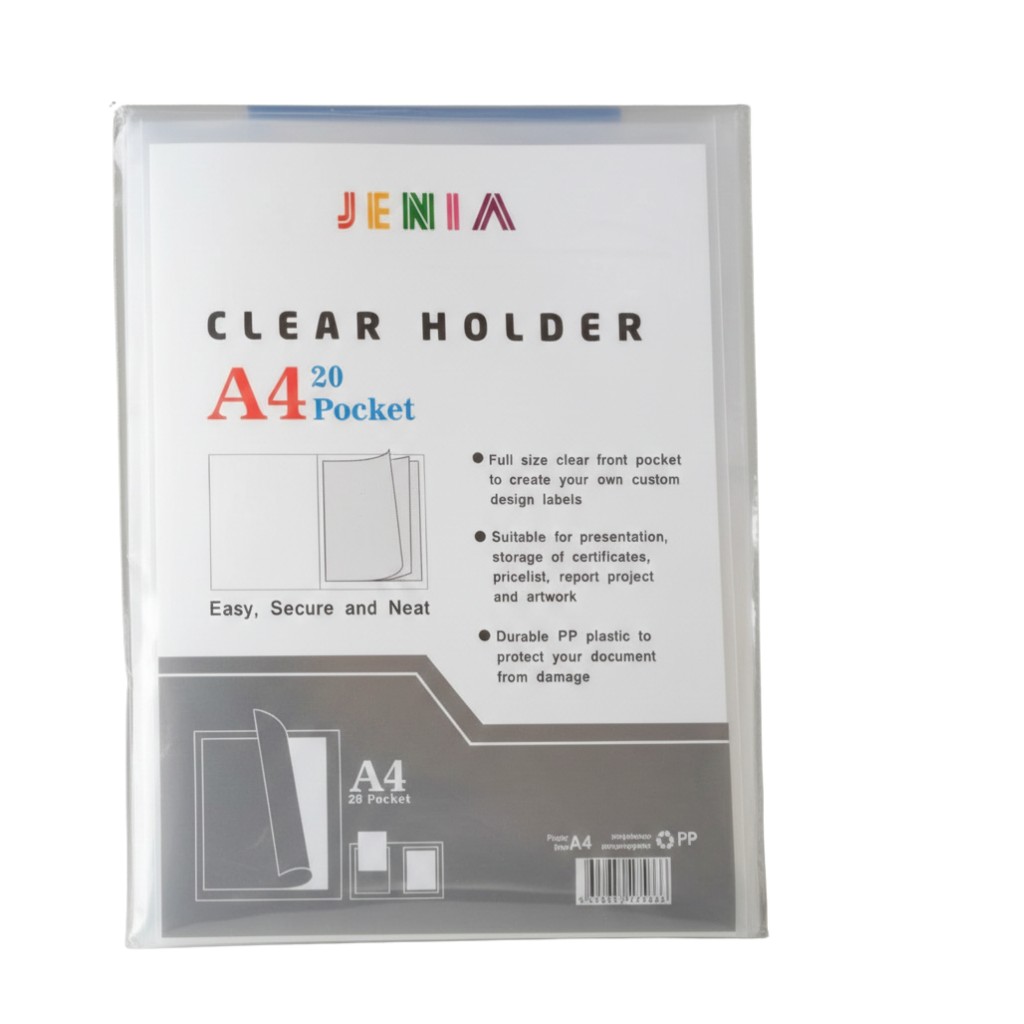 Clear Holder JENIA 20 A4 Transparant Dokument Keeper
