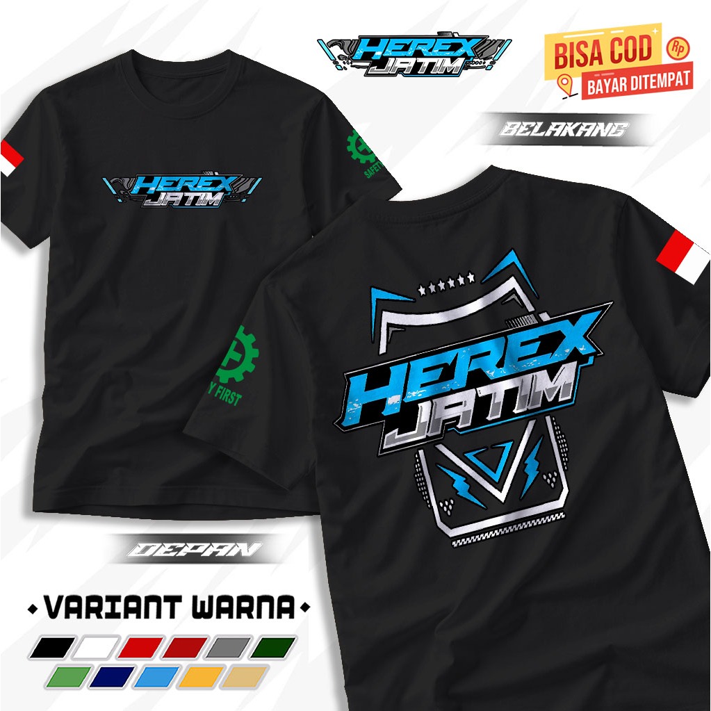 TSHIRT BAJU KAOS HEREX JATIM BAHAN HALUS KAOS RACING HEREX JATIM TERBARU COMBED